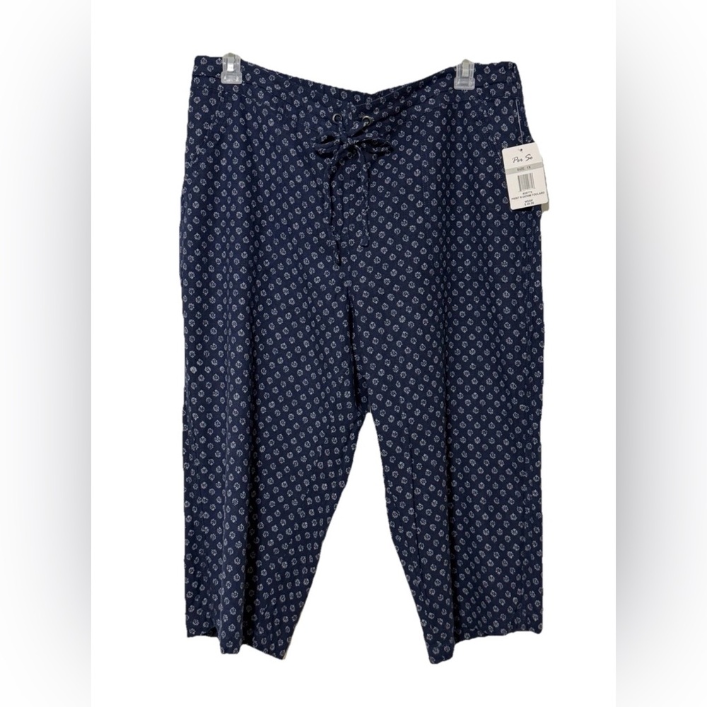Per Se Linen Blend Capris NWT